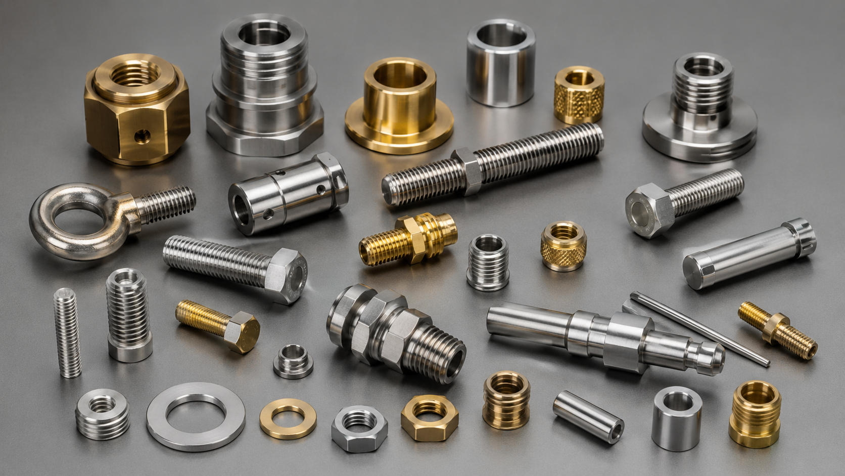 Precision machined parts, fasteners, and threaded metal components